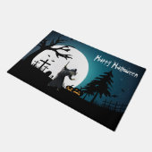 ハロウィーンフルムーンウィッチ ドアマット (アングル)