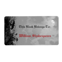 ハロウィーンフルムーンラヴェンカスタムズ蔵書票ラベル ラベル