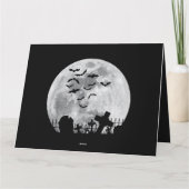 ハロウィーンフルムーン墓地不気味こうもり カード (裏面)