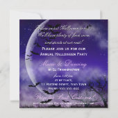 ハロウィーンフルムーン&こうもりナイトスキー招待状 招待状 (裏面)