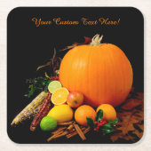 ハロウィーンフルーツカスタムコースター スクエアペーパーコースター (正面)