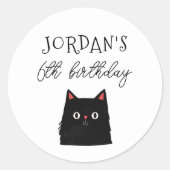 ハロウィーンフレンズかわいいモダン男の子誕生日の好意 ラウンドシール (正面)