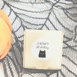 ハロウィーンフレンズかわいいモダン男の子誕生日の好意 ラウンドシール