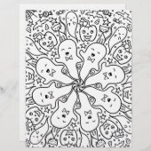 ハロウィーンフレンズのカラーリングページ (正面/裏面)