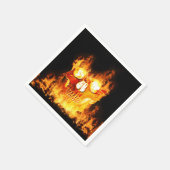 ハロウィーンフレーミングスカル スタンダードカクテルナプキン (角)