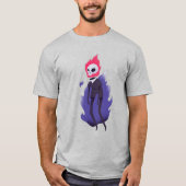 ハロウィーンフレーミングスカル Tシャツ (正面)