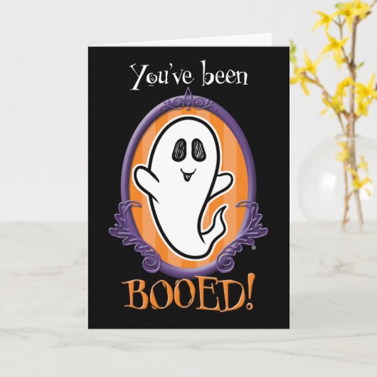 ハロウィーンフレームの幽霊華美を獲得 カード (黄色い花)