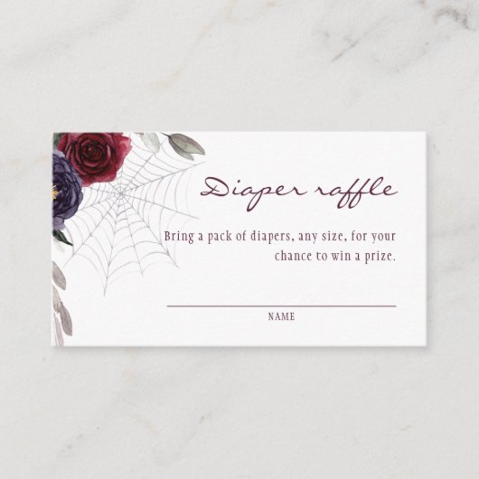 ハロウィーンフローラおむつラッフル エンクロージャーカード (正面)