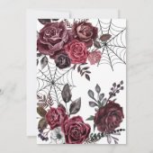 ハロウィーンフローラゴシック花嫁またはダイブライダルシャワー 招待状 (裏面)