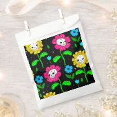 ハロウィーンフローラスカルフラワーブラック フェイバーバッグ (クリップ留めされた状態)