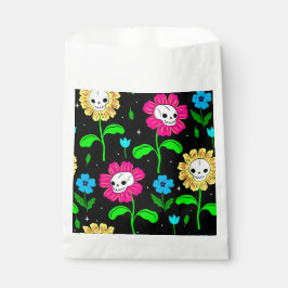 ハロウィーンフローラスカルフラワーブラック フェイバーバッグ