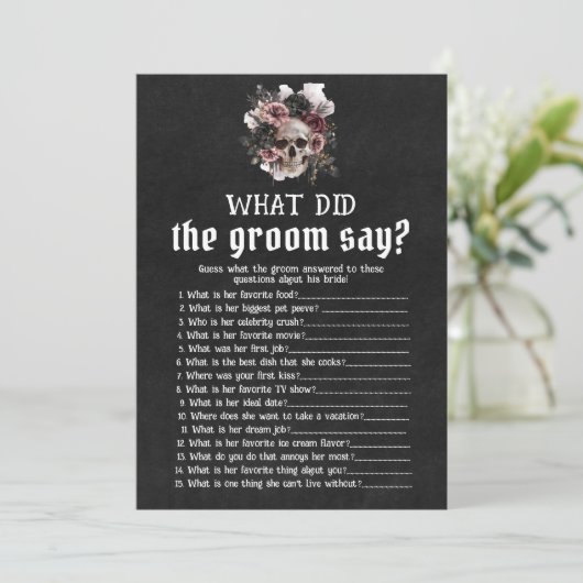 ハロウィーンフローラスカル新郎は何をゲームと言った 招待状 (スタンド正面)