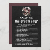 ハロウィーンフローラスカル新郎は何をゲームと言った 招待状 (正面/裏面)