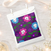 ハロウィーンフローラスカル花パープル フェイバーバッグ (クリップ留めされた状態)