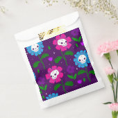 ハロウィーンフローラスカル花パープル フェイバーバッグ (封をした状態)