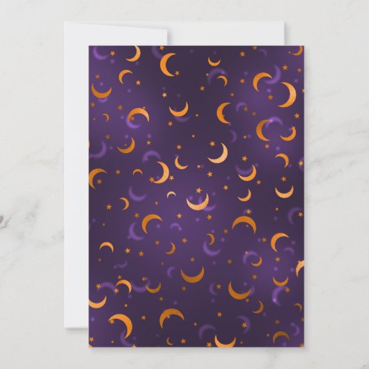 ハロウィーンフローラユニコーン顔キンセアニェラ 招待状 (裏面)