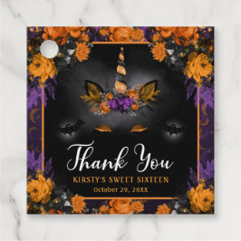 ハロウィーンフローラユニコーン顔Sweet sixteen フェイバータグ