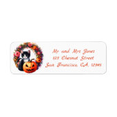 ハロウィーンフローラリースザ子猫差出人住所 ラベル (正面)