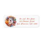 ハロウィーンフローラリース- The Hedgehog – アドレス ラベル (正面)