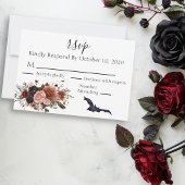 ハロウィーンフローラ秋の水の色の花 出欠カード