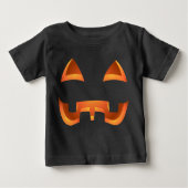 ハロウィーンフード付きスウェットシャツ幼児カボチャのコスチュームのシャツ ベビーTシャツ (正面)