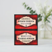 ハロウィーンフード&ビバレッジテントカード – レッドブラック ポストカード (スタンド正面)
