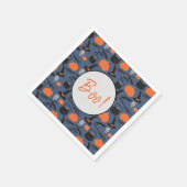 ハロウィーンブウィッチパンプキンこうもりブローチ スタンダードカクテルナプキン (角)