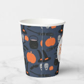 ハロウィーンブウィッチパンプキンこうもりブローチ 紙コップ (右)