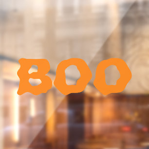 ハロウィーンブオレンジ不気味なおもしろい装飾 ウィンドウサイン