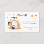 ハロウィーンブガール赤ちゃんシャワーおむつラッフルカード エンクロージャーカード (正面)