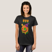 ハロウィーンブジャックオランタン顔カボチャ幽霊S Tシャツ (正面フル)