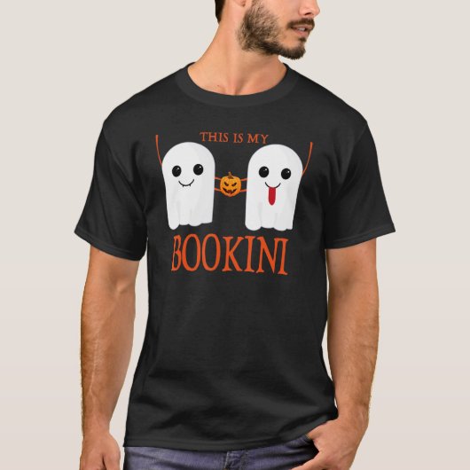 ハロウィーンブックニ幽霊ビキニブー Tシャツ (正面)