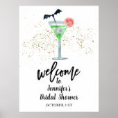 ハロウィーンブライダルシャワーウェルカムサイン | カクテル ポスター (正面)
