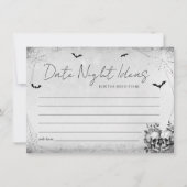 ハロウィーンブライダルシャワーデイトナイトアイディアカード 招待状 (正面)