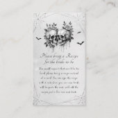 ハロウィーンブライダルシャワーレシピ要求 エンクロージャーカード (正面)