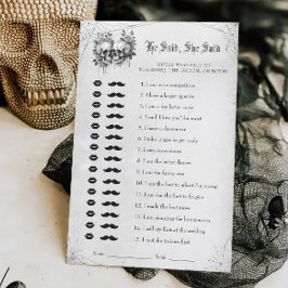 ハロウィーンブライダルシャワー彼は彼女はゲームを言った