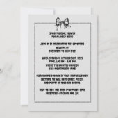 ハロウィーンブライダルシャワー招待花嫁不気味 招待状 (裏面)