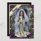 ハロウィーンブライダルシャワー招待 招待状 (正面/裏面)