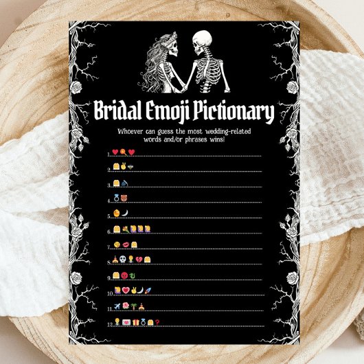 ハロウィーンブライダルシャワー絵文字ゲーム 招待状