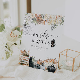 ハロウィーンブライダルシャワー | カードとギフト 台座サイン