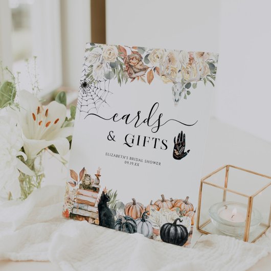 ハロウィーンブライダルシャワー | カードとギフト 台座サイン