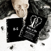 ハロウィーンブライドまたはダイスケルトンブライダルシャワー 招待状