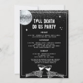 ハロウィーンブライドまたはダイバチェロレッテ 招待状 (裏面)