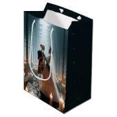 ハロウィーンブライドアンドグルーマー踊り ミディアムペーパーバッグ (正面アングル)