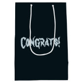 ハロウィーンブライドアンドグルーマー踊り ミディアムペーパーバッグ (裏面)