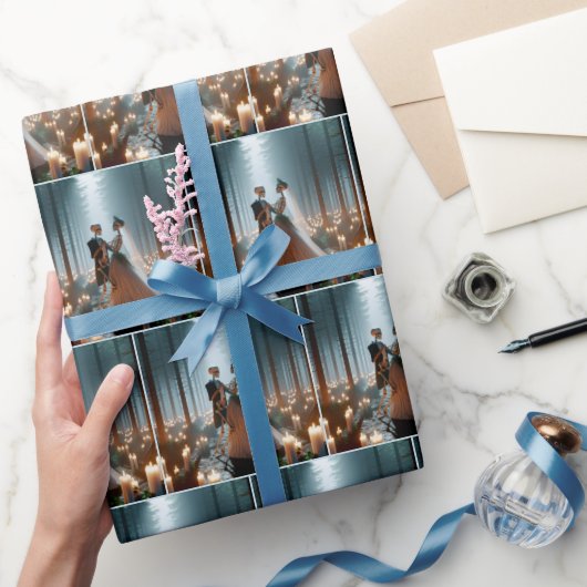 ハロウィーンブライドアンドグルーマー踊り ラッピングペーパー (ギフト)