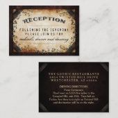 ハロウィーンブラウンゴシックのマッチング結婚式のレセプション エンクロージャーカード (正面/裏面)