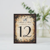 ハロウィーンブラウンゴシック対応テーブル番号カード ポストカード (スタンド正面)