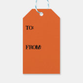 ハロウィーンブラックこうもりオレンジスポクールーク柄 ギフトタグ (裏面)