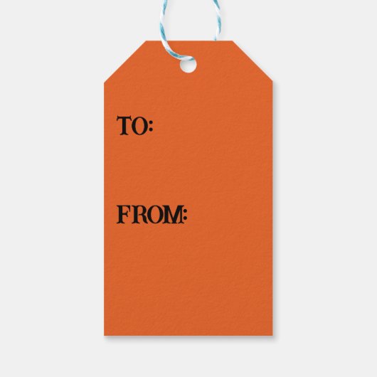 ハロウィーンブラックこうもりオレンジスポクールーク柄 ギフトタグ (裏面)